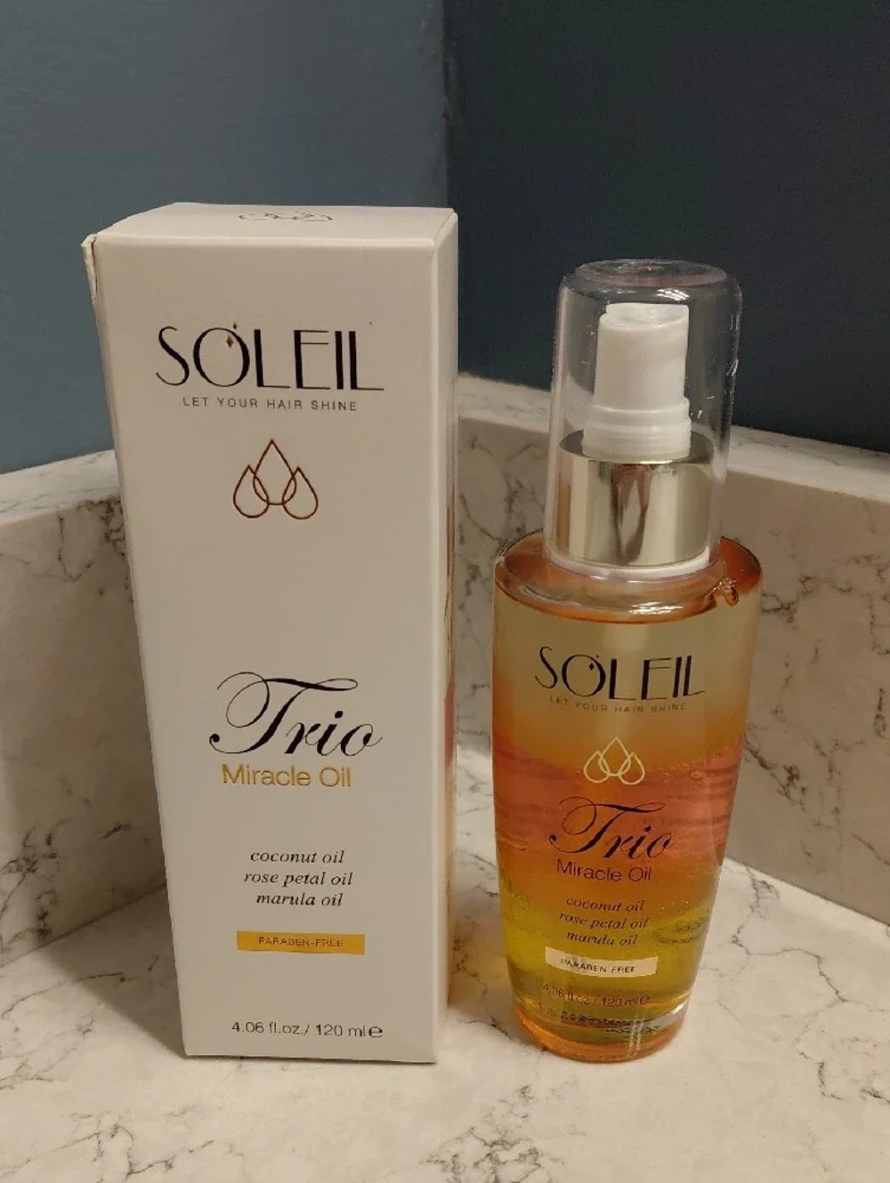 NEW SOLEIL Trio Miracle Oil + SOLEIL The Perfect Oil 24k Argan Healing Oil Combo